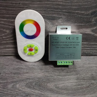  Контроллер для RGB ленты RF радио 12 Вольт  18А сенсорный пульт белый AVT